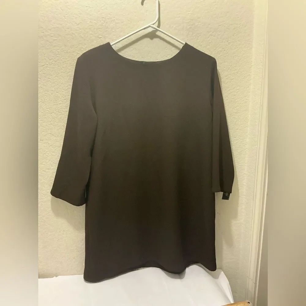 NWOT Allie Coosh chocolate Sophia tunic Top size P retail$325